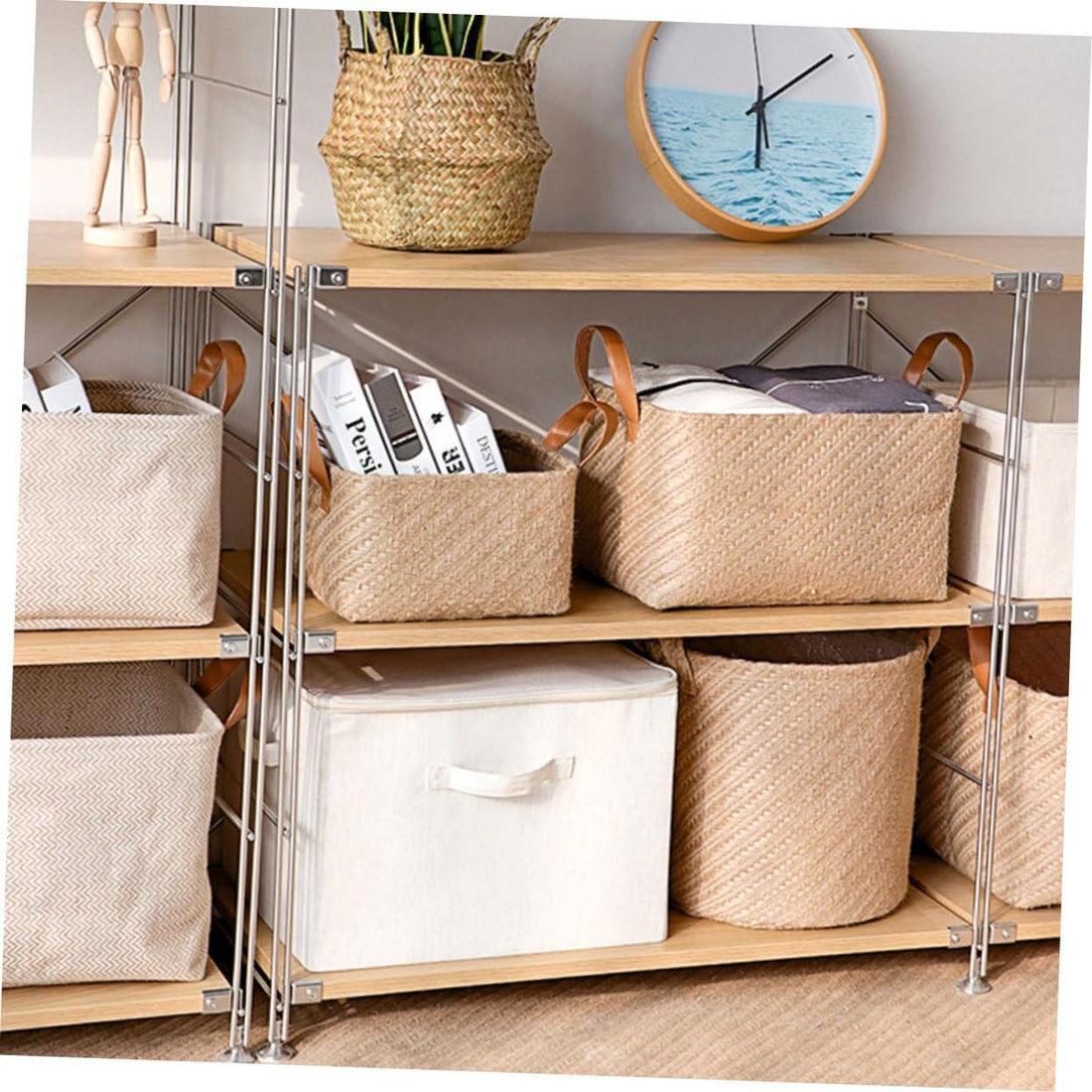 Linen Clothing Storage Basket