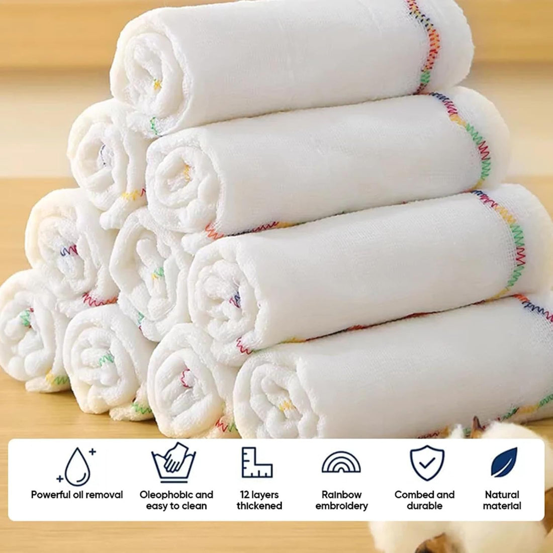 Multi-Layer Oil Filtering Kitchen Rag